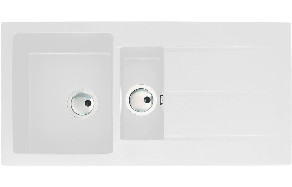 AW3106 - Abode Zero 1.5B & Drainer Granite Inset Sink - White image