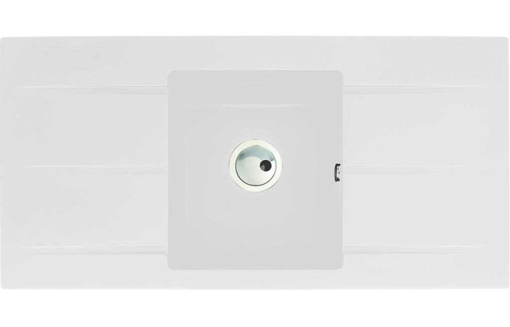 AW3108 - Abode Zero 1B & Double Drainer Granite Inset Sink - White image