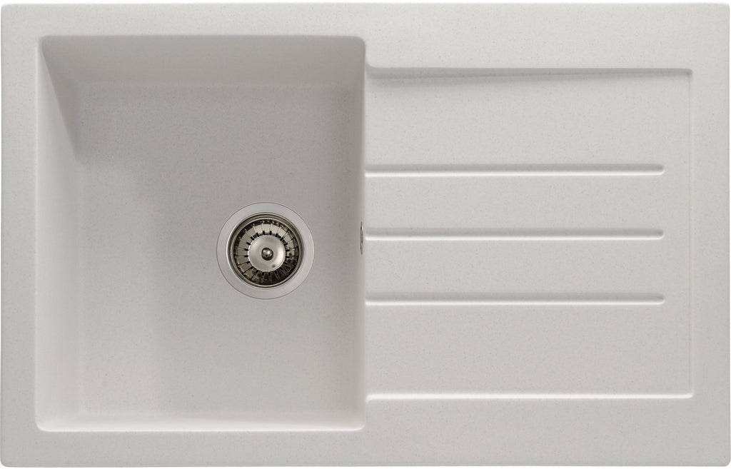 AW3120 - Abode Xcite 1B & Drainer Granite Inset Sink - Frost White image