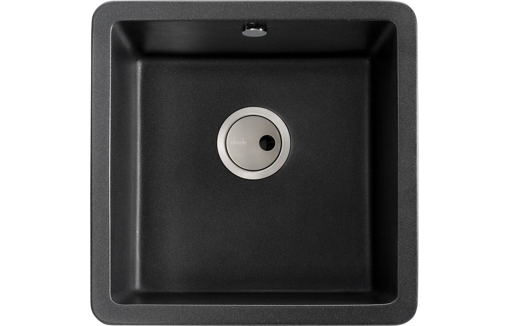 AW3124 - Abode Matrix Sq GR15 1B Granite Inset/Undermount Sink - Black Metallic image