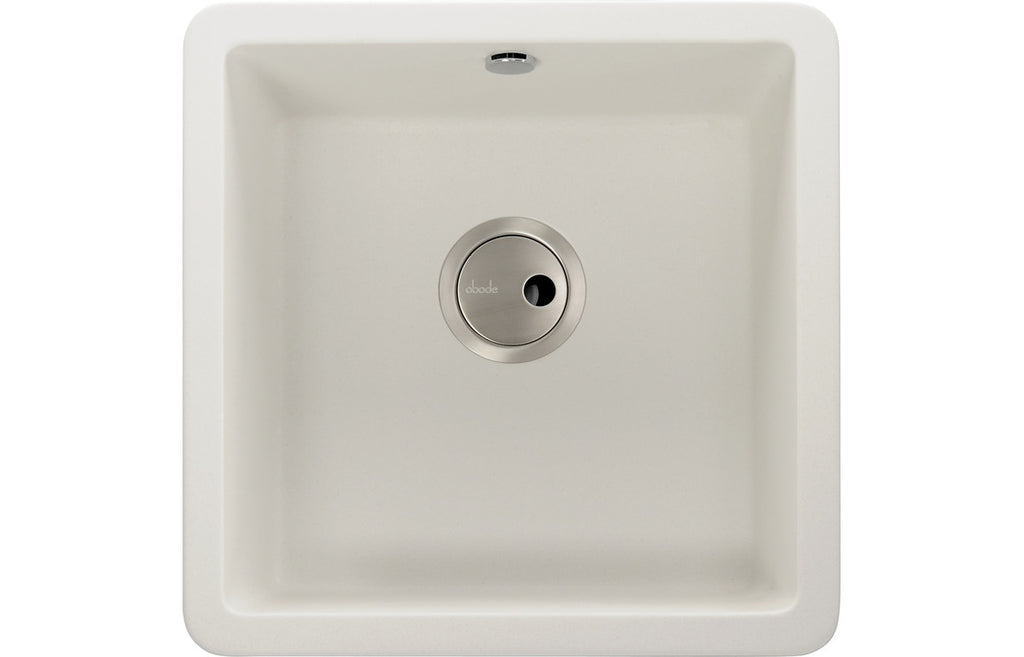 AW3125 - Abode Matrix Sq GR15 1B Granite Inset/Undermount Sink - White image