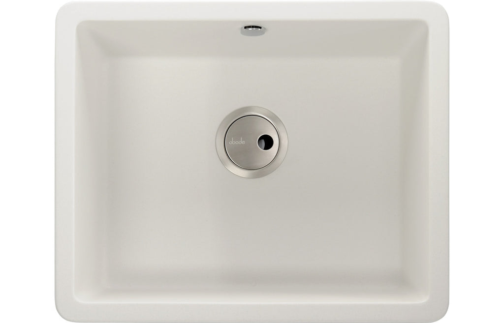 AW3127 - Abode Matrix Sq GR15 Large 1B Granite Inset/Undermount Sink - White image