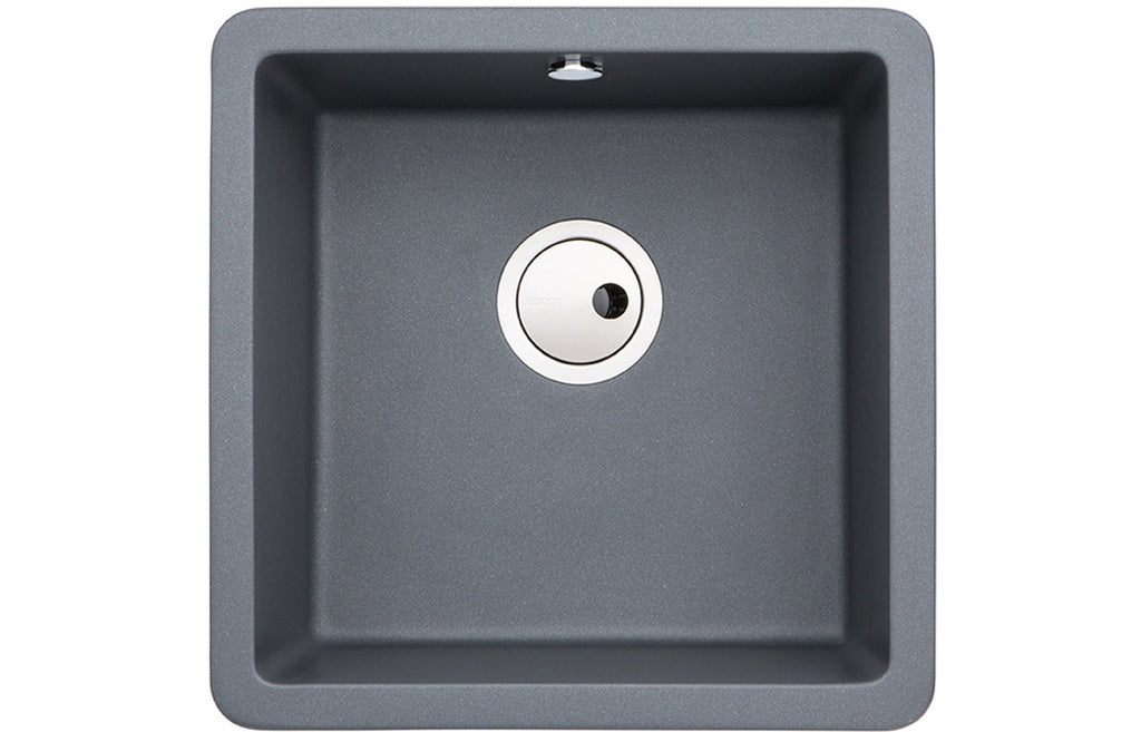 AW3133 - Abode Matrix Sq GR15 1B Granite Inset/Undermount Sink - Grey Metallic image