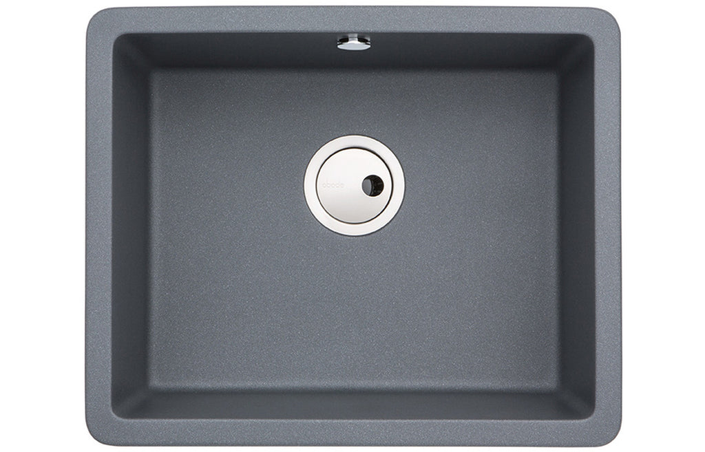 AW3134 - Abode Matrix Sq GR15 Large 1B Granite Inset/Undermount Sink - Grey Metallic image