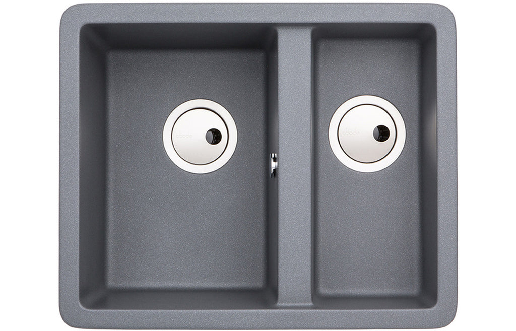 AW3135 - Abode Matrix Sq GR15 1.5B Granite Inset/Undermount Sink - Grey Metallic image
