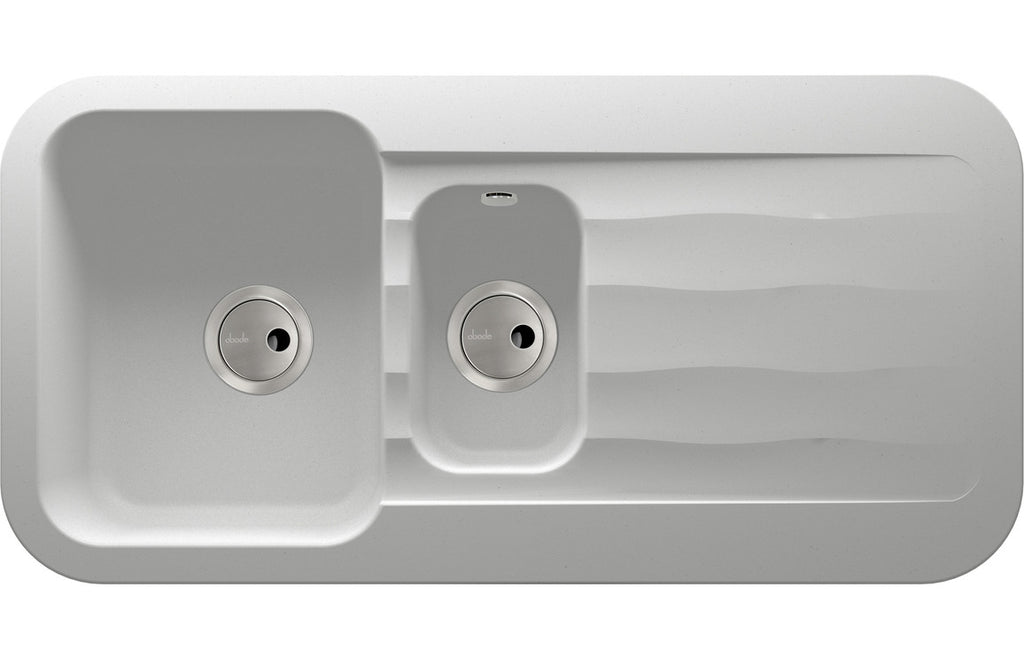 AW3143 - Abode Dune 1.5B & Drainer Granite Inset Sink - Frost White image