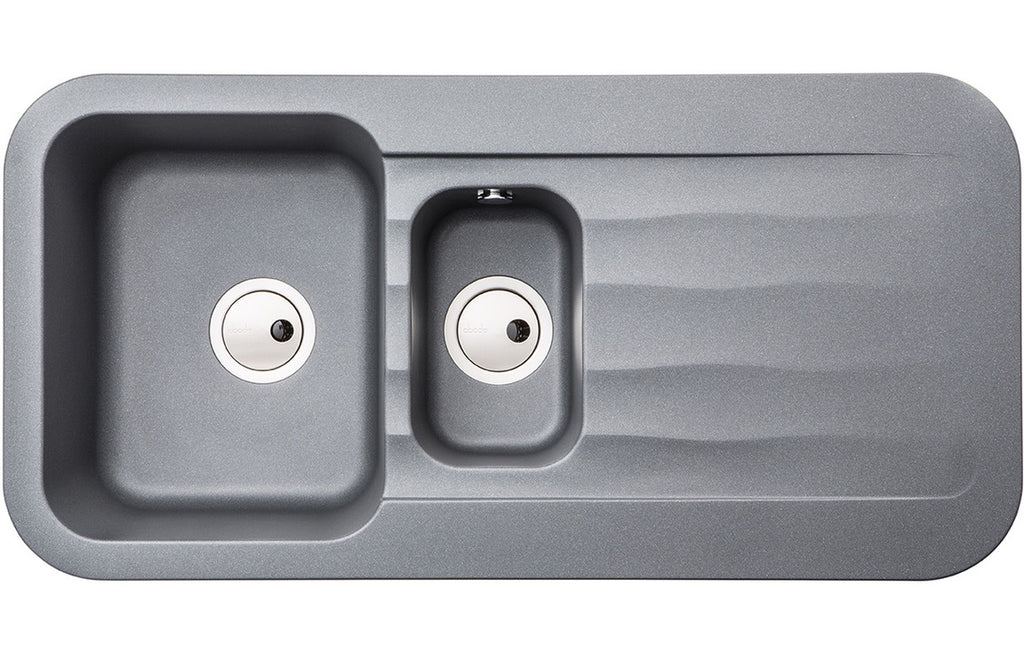 AW3145 - Abode Dune 1.5B & Drainer Granite Inset Sink - Grey Metallic image