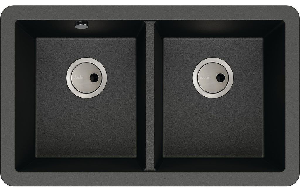 AW3166 - Abode Matrix Sq GR15 2B Granite Undermount Sink - Black Metallic image