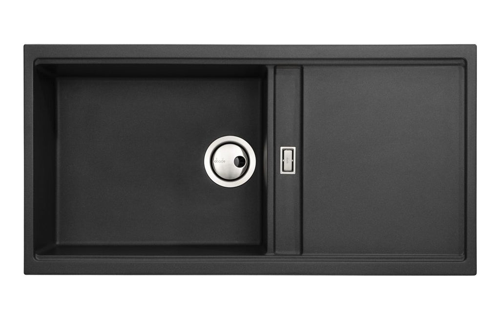 AW3187 - Abode Syncronist Large 1.25B & Drainer Inset/Undermount Sink - Metallic Black image
