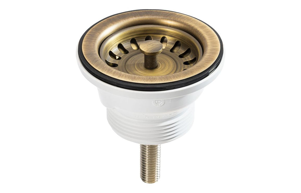 AX1151 - Abode 60mm Belfast Basket Waste - Antique Brass image