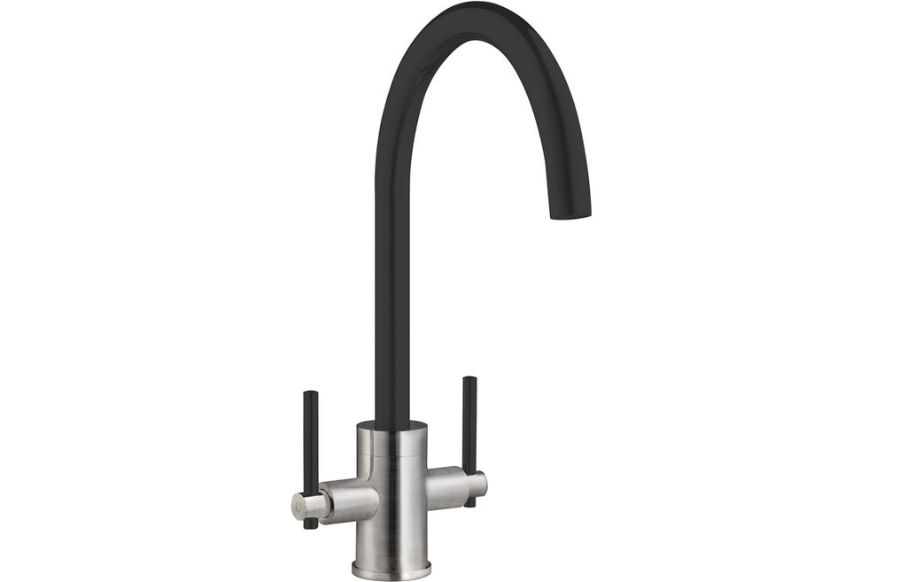 BPR700 - Prima+ Swan Neck Dual Lever Mixer Tap - Black image