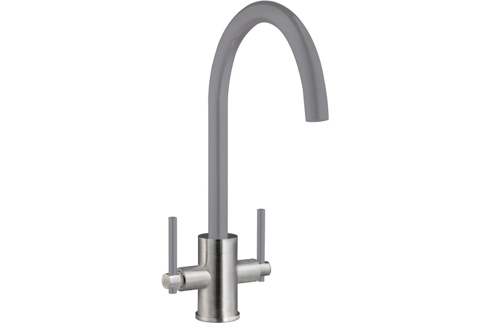 BPR702 - Prima+ Swan Neck Dual Lever Mixer Tap - Grey image