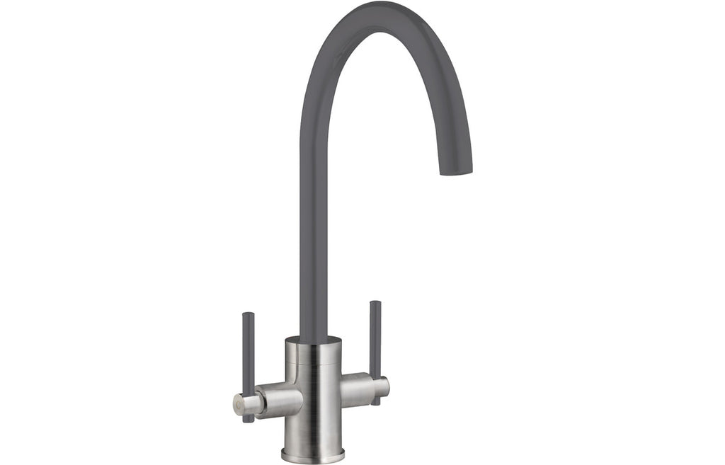 BPR706 - Prima+ Swan Neck Dual Lever Mixer Tap - Gun Metal image