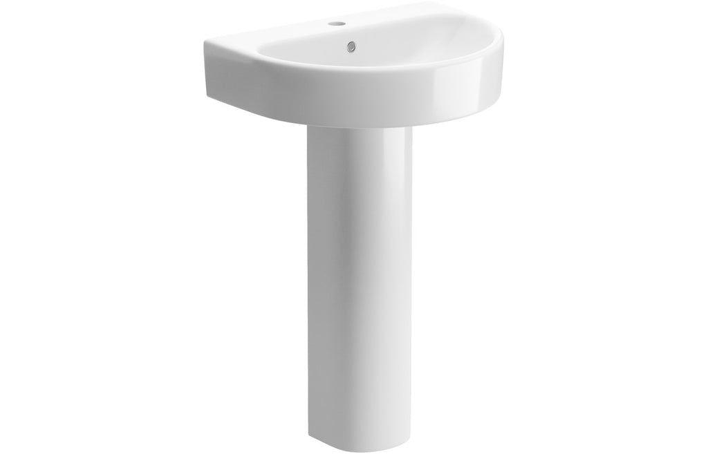 HOTT1783 - Como 555x430mm 1TH Basin & Full Pedestal image