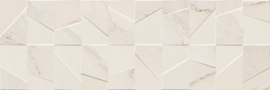 HTS0054 - Calacatta 300mm x 900mm x 10.8mm Gold R90 Bob Glossy Decor image