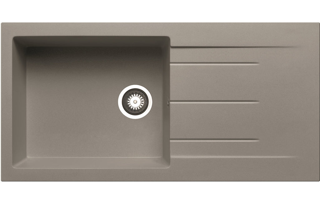 CPR321 - Prima+ Granite 1B & Drainer Inset Sink - Light Grey image