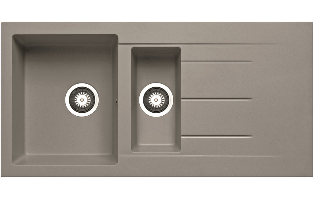 CPR325 - Prima+ Granite 1.5B & Drainer Inset Sink - Light Grey image