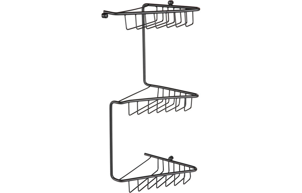 HOTT105491 - Dianna 3-Tier Corner Shower Caddy - Black image