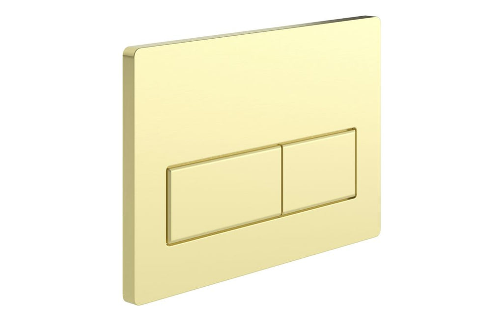HOTT109028 - Rectangle Push Button Flushplate - Brushed Brass image