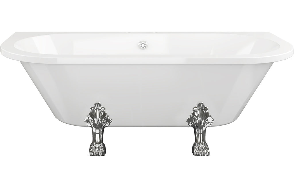 HOTT102813 - Stratsfords Freestanding Back To Wall 1700x800x600mm 2TH Bath w/Feet - White image