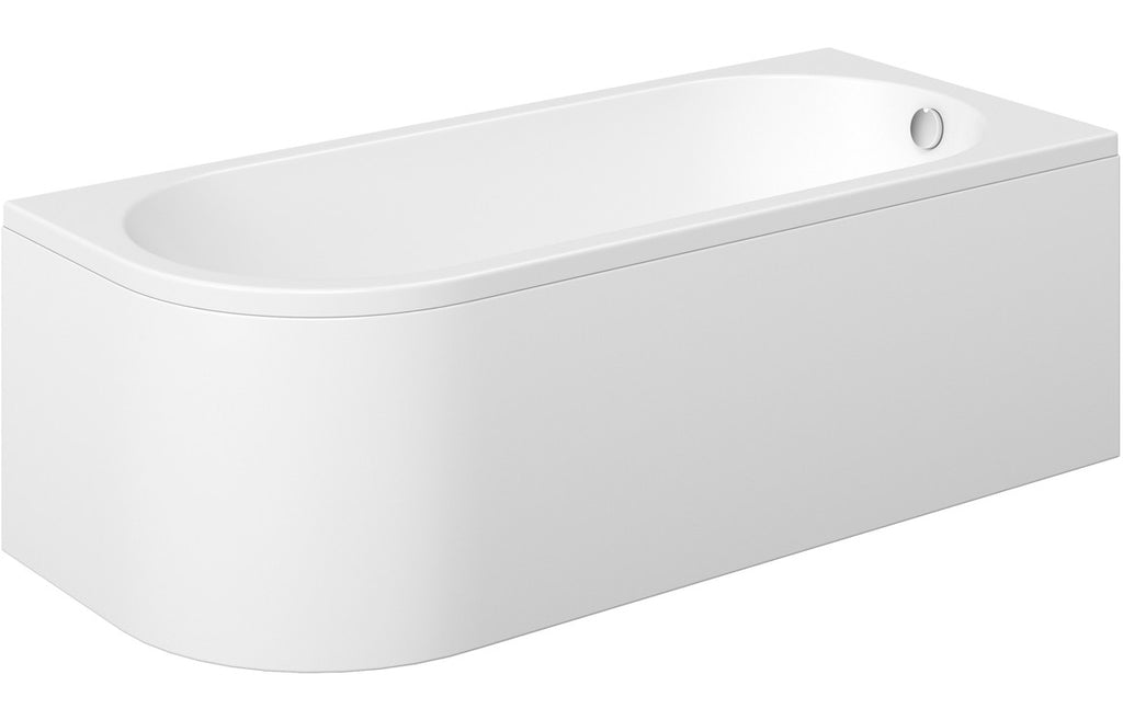 HOTT105666 - Cleaven J Shape 1500x725x600mm 0TH Bath w/Legs (RH) image