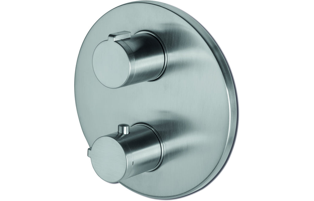 DICM0400 - Vema Tiber Two Outlet Thermostatic Mixer - St/Steel image