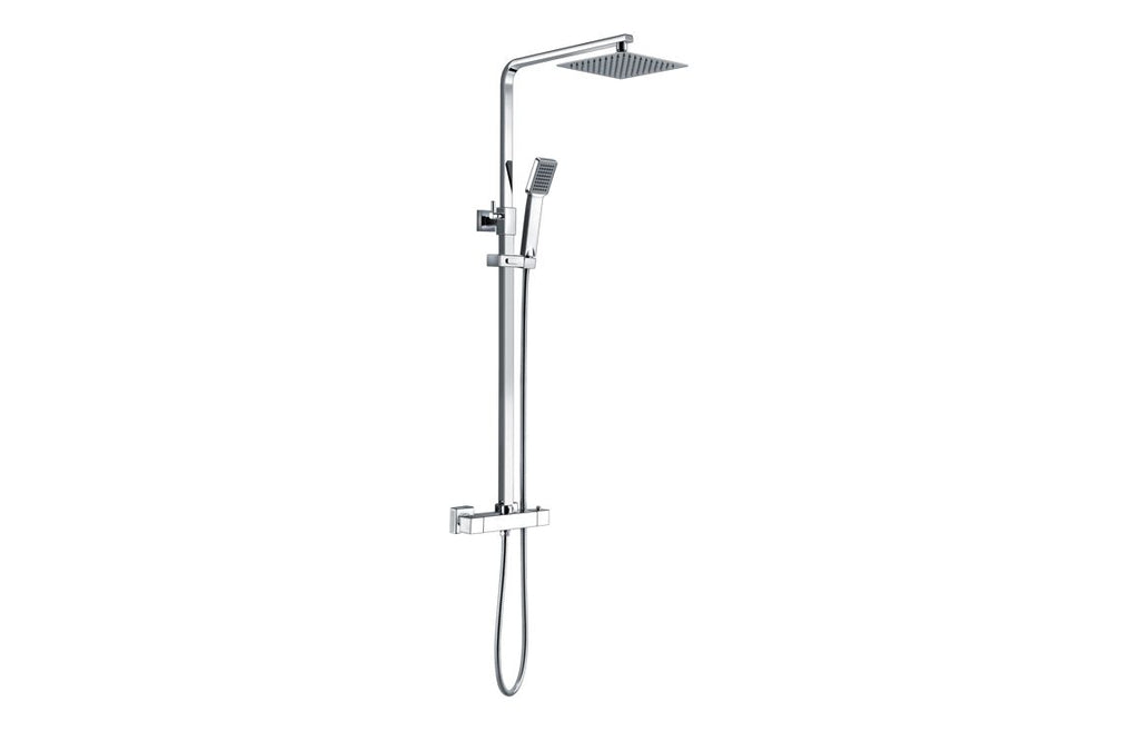 HOTT105831 - Cubica Square Thermostatic Bar Mixer w/Riser Kit - Chrome image