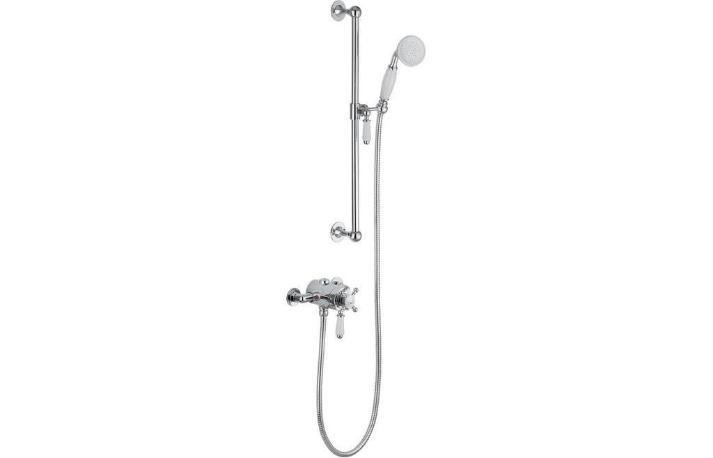 HOTT105833 - Jelsi Shower Pack One - Concentric Single Outlet Shower Valve & Riser Kit - Chrome image