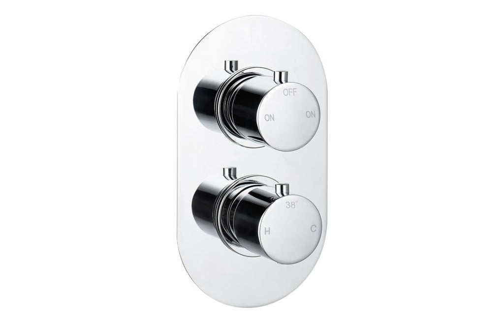 HOTT105837 - Renosa Thermostatic Two Outlet Twin Shower Valve - Chrome image