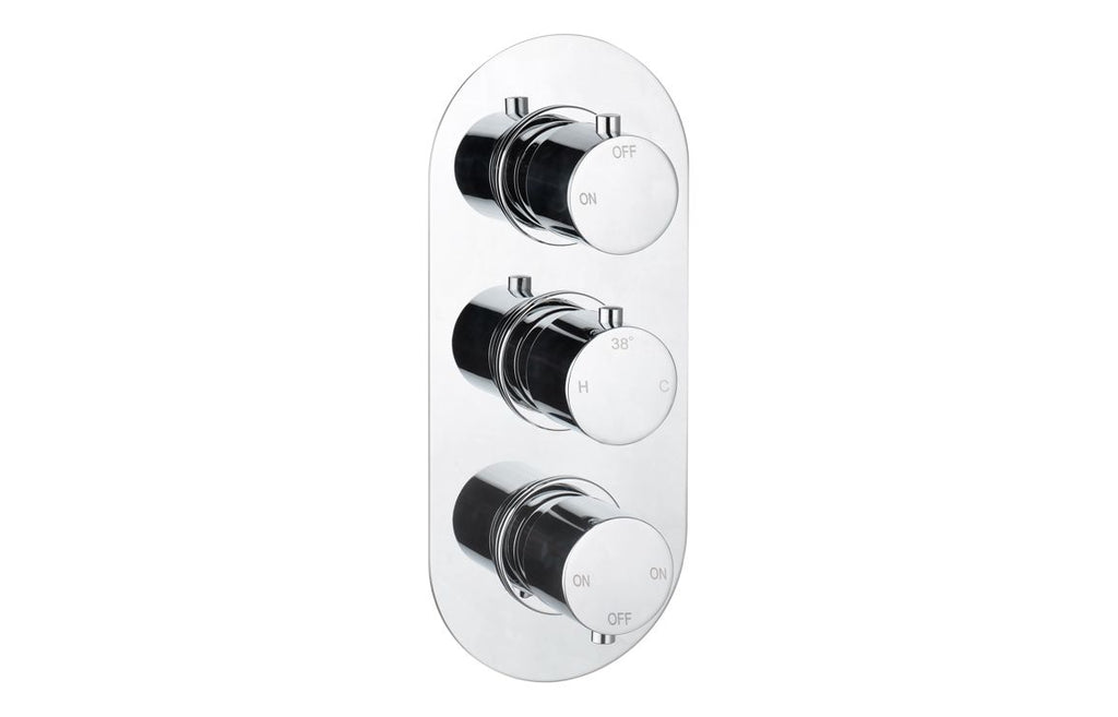 HOTT105843 - Renosa Thermostatic Three Outlet Triple Shower Valve - Chrome image