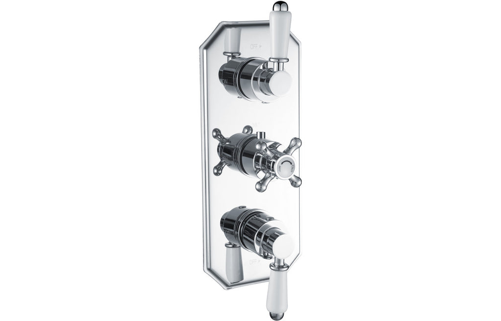 HOTT105882 - Jelsi Traditional Lever Thermostatic Two Outlet Shower Valve - Chrome image