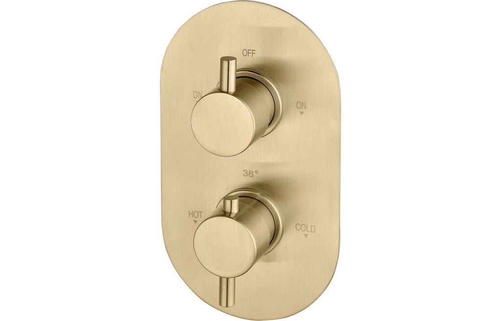 HOTT106552 - Two Outlet Shower Valve - Brushed Brass image