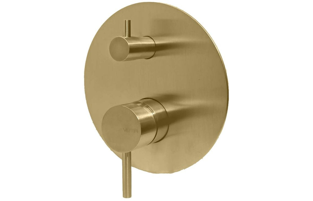DICM0842 - Vema Tiber Two Outlet Shower Mixer w/Diverter - Brushed Brass image