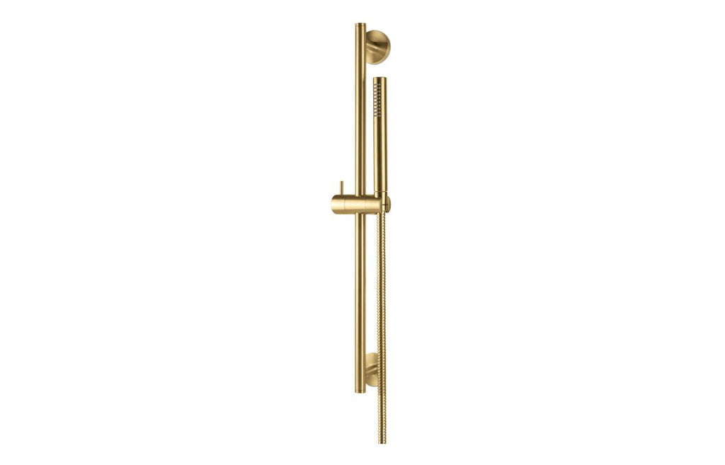 DICM0844 - Vema Tiber Riser  Handset & Hose Set - Brushed Brass image