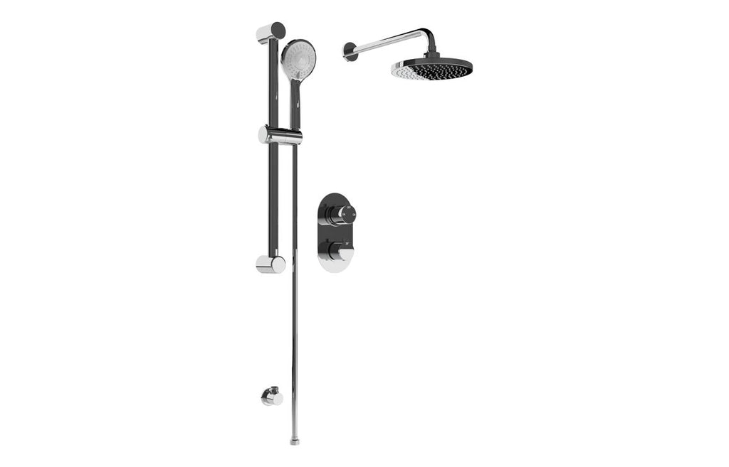 HOTT108085 - Round Concealed Valve Head & Arm Shower Pack - Chrome image