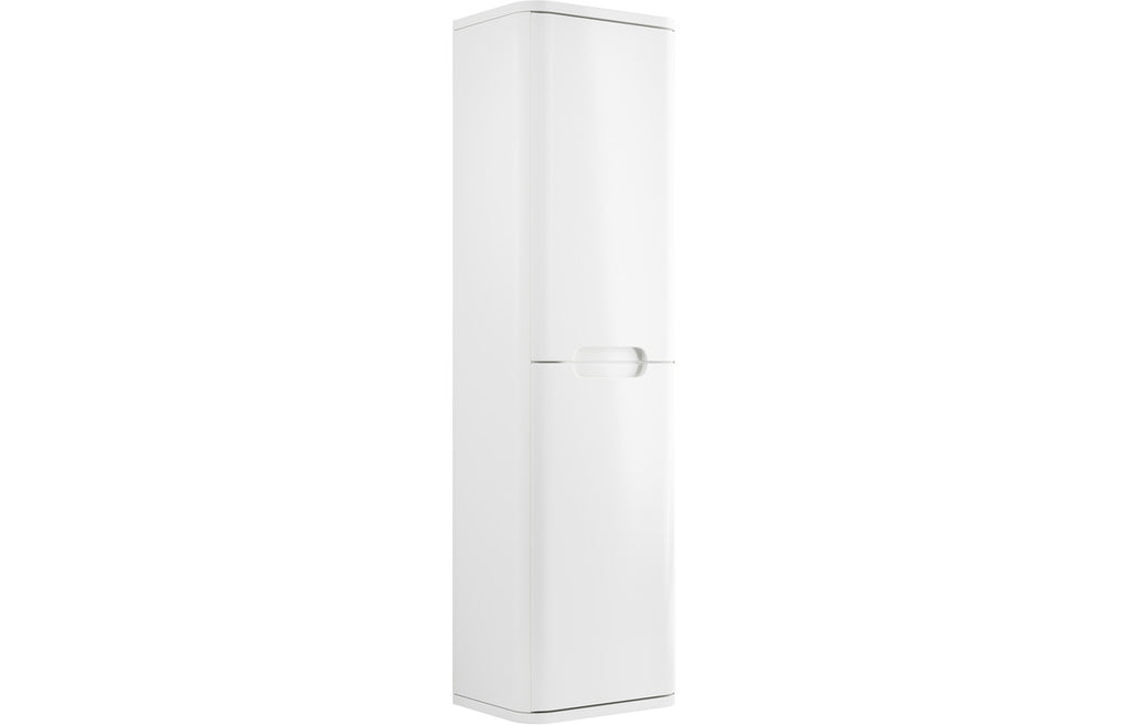 HOTT96057 - Naple 350mm 2 Door Wall Hung Tall Unit - White Gloss image
