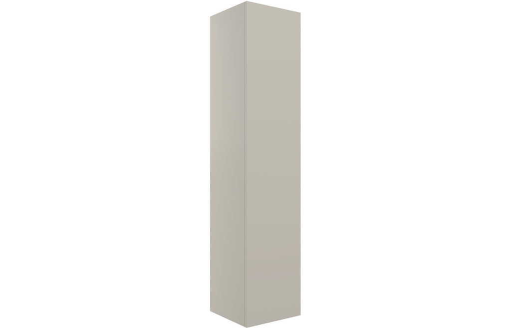 HOTT104077 - Romori 350mm Wall Hung 1 Door Tall Unit - Matt Latte image