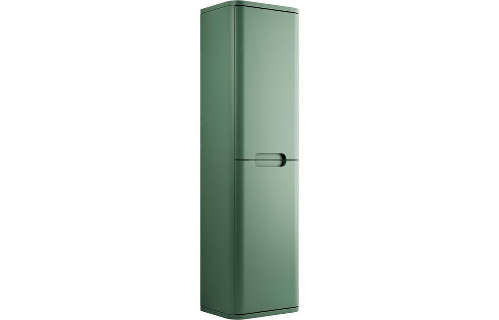 HOTT105331 - Naple 350mm 2 Door Wall Hung Tall Unit - Matt Sage Green image