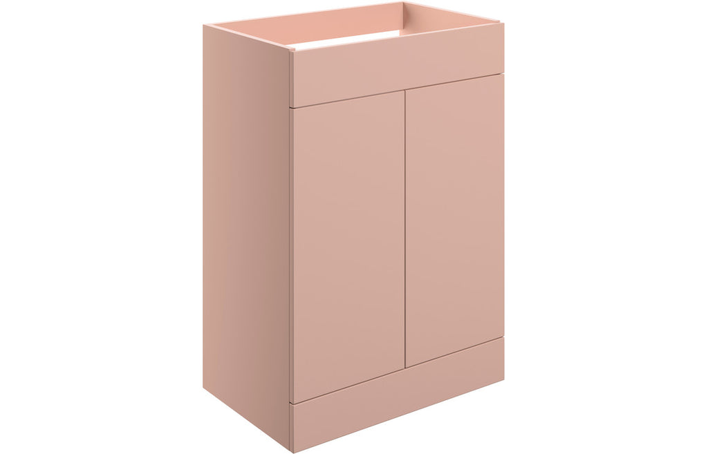 HOTT107002 - Romori 590mm Floor Standing 2 Door Basin Unit (No Top) - Matt Antique Rose image
