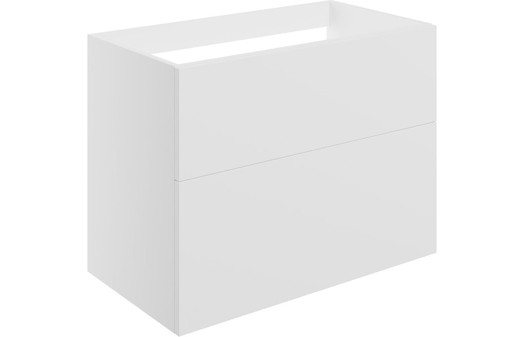 HOTT106983 - Romori 790mm Wall Hung 2 Drawer Basin Unit (No Top) - Matt White image