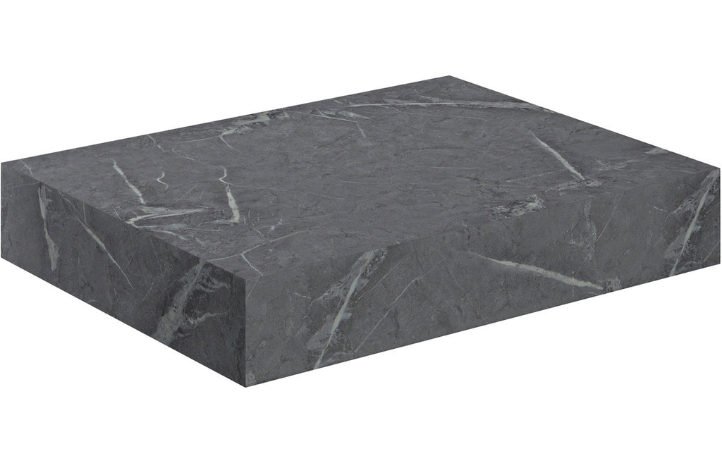 HOTT106954 - Chiara 600mm Wall Hung Basin Shelf - Grey Marble image