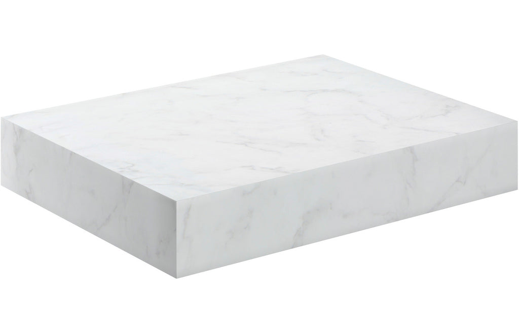 HOTT106968 - Chiara 600mm Wall Hung Basin Shelf - White Marble image