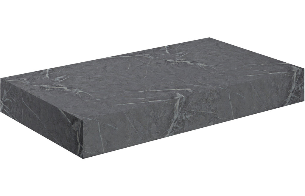 HOTT106955 - Chiara 800mm Wall Hung Basin Shelf - Grey Marble image