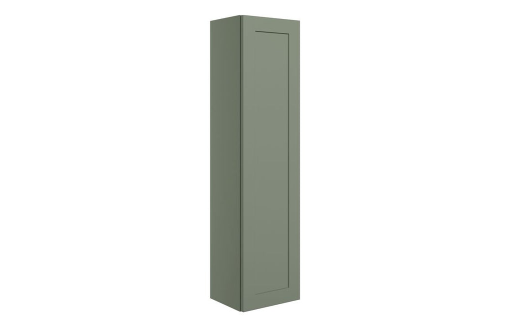 HOTT108527 - Jackson 300mm Wall Hung 1 Door Tall Unit - Matt Reed Green image
