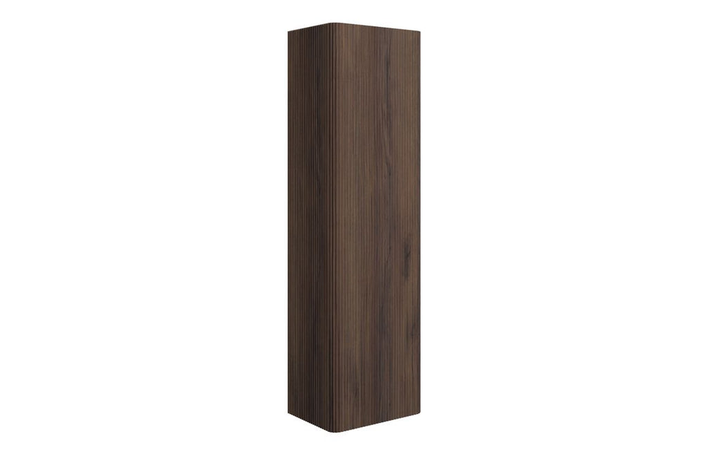 HOTT116060 - Georgio 350mm Wall Hung 1 Door Tall Unit - Textured Walnut image