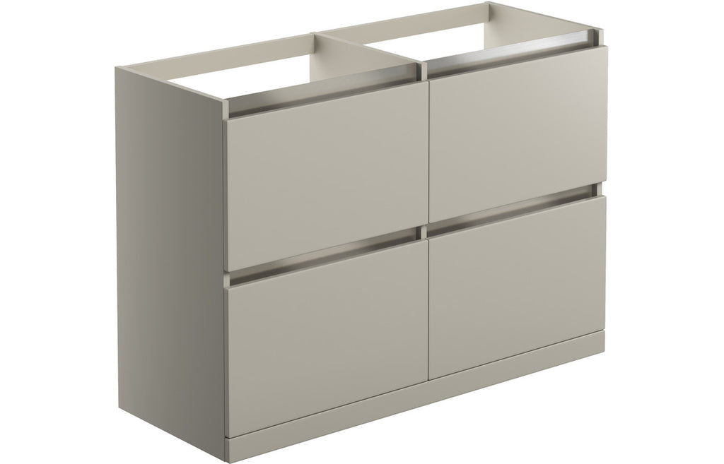 HOTT101558 - Modenia 1200mm Floor Standing Basin Unit Run (No Top) - Matt Latte image