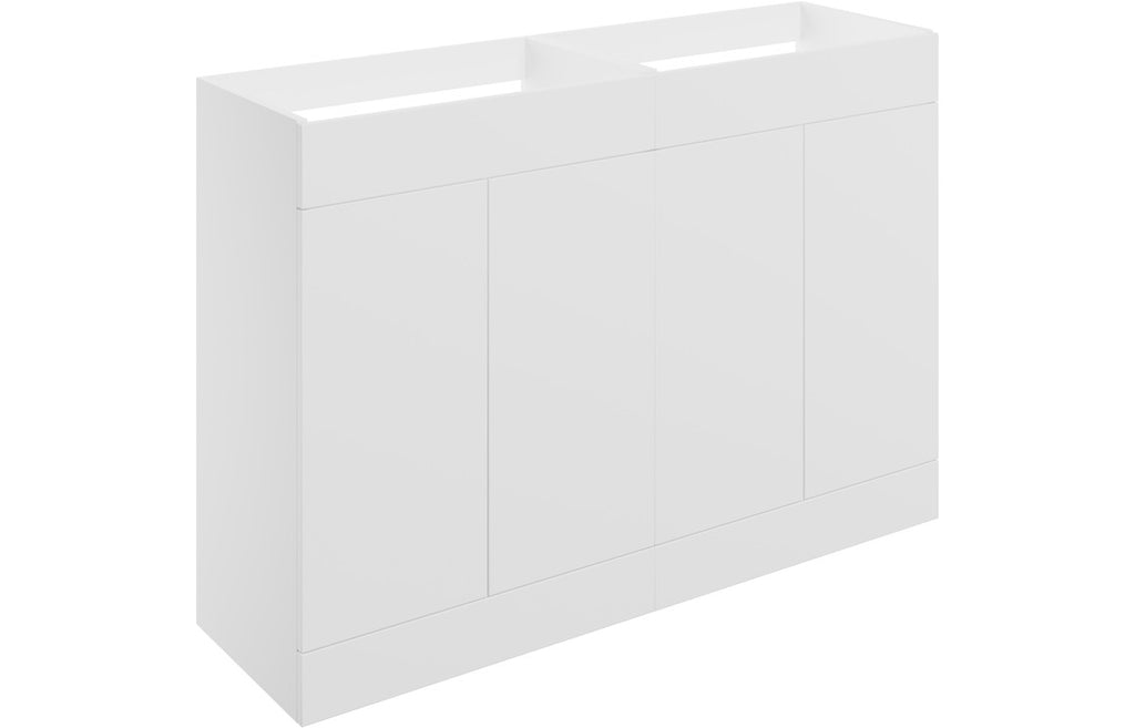 HOTT106985 - Romori 1180mm Floor Standing 4 Door Basin Unit (No Top) - Matt White image