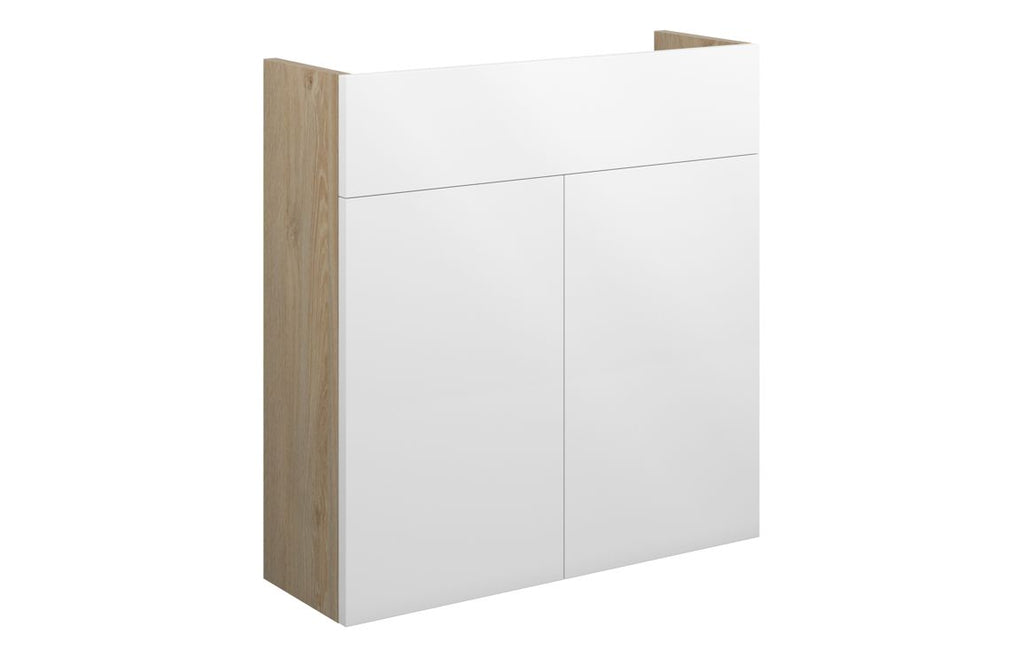 HOTT110405 - Elation 600mm Slim Basin Unit - White Gloss (Oak Cab) image