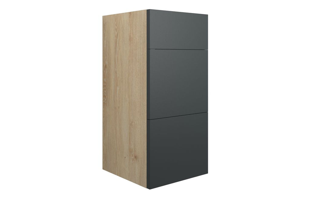 HOTT110464 - Elation 300mm Standard 3 Drawer Unit - Matt Graphite Grey (Oak Cab) image