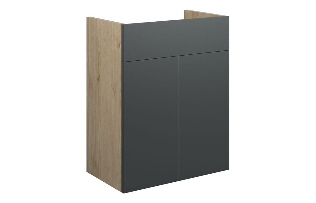 HOTT110473 - Elation 500mm Standard Basin Unit - Matt Graphite Grey (Oak Cab) image